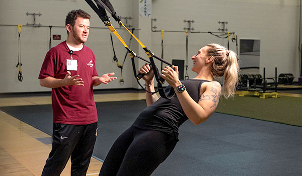 Blaine and Mallory team training