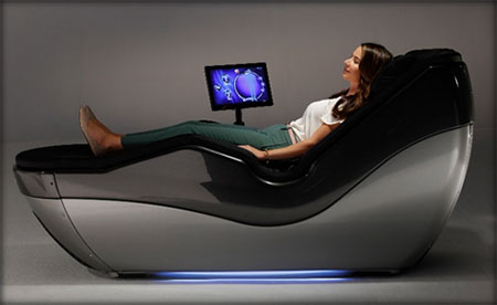 Woman using Hydromassage unit